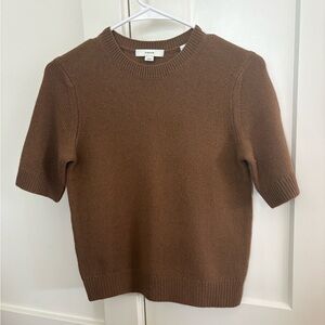 Vince Women's Tan Crew Neck Sweater